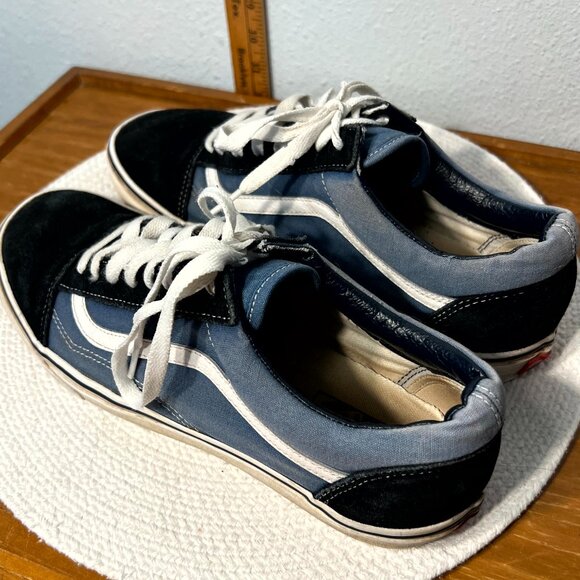 VANS Navy and Other Blues Old Skool Suede & Canvas Shoes Men's SZ 11 - Picture 5 of 9